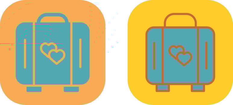 Lover Suitcase Icon vector