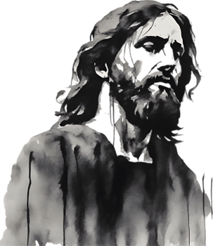 AI generated Watercolor painting of Jesus Christ in an impressionist style. png