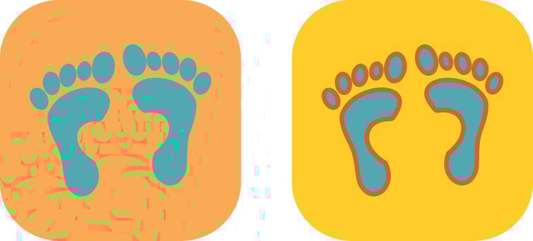 Foot X ray Icon vector