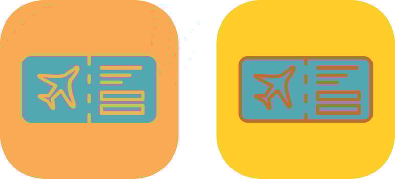 Plane Tickets Icon vector