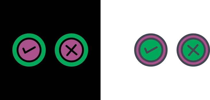 Yes No Option Icon vector