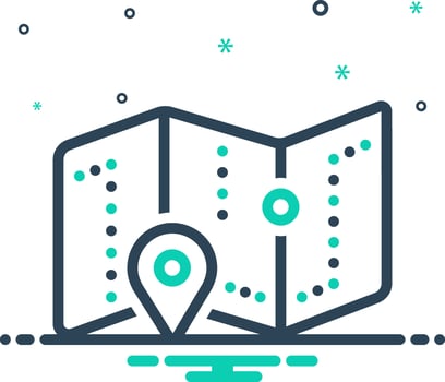 Mix icon for map vector