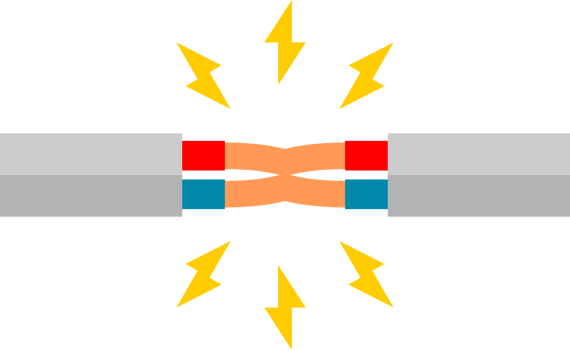 broken electric cable wire short circuit icon png