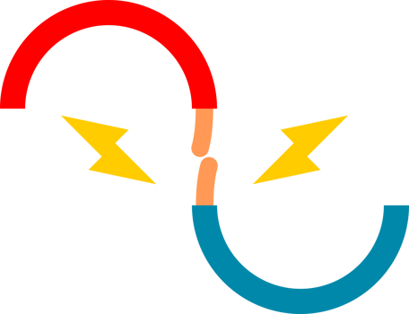 broken electric cable wire short circuit icon png
