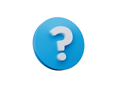 Blue question mark icon sign or ask FAQ answer Symbol 3D illustration png