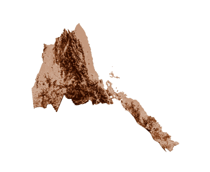 Map of Eritrea in old style, brown graphics in a retro style Vintage Style. High detailed 3d illustration png