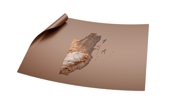 Map Of Belize Old Style Brown On Unrolled Map Paper Sheet, 3D illustration png