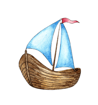 Watercolor illustration of a white sailing ship with a red flag. Sea voyage by boat, summer vacation and sailing regatta marine image. Isolated. Drawn by hand. png