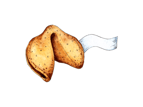 Fortune cookie watercolor painting. Chinese holiday cookies. Chinese New Year. Fortune-telling cookies with fortune telling. Isolated. Drawn by hand. png