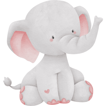 Lovely pink elephant watercolor clipart, Baby Elephant clipart, Printable nursery elephant wall art, Nursery decor, Kids room wall decor png