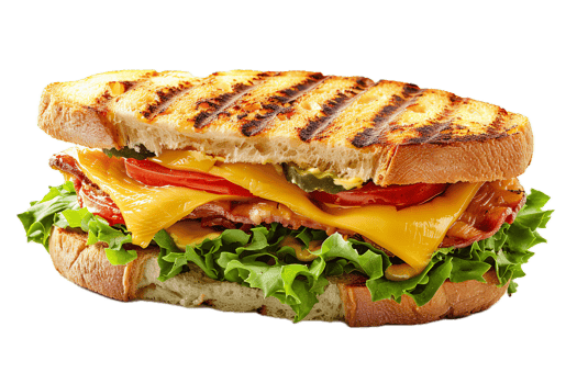 AI generated Grilled Cheese Sandwich with Melting Cheese png