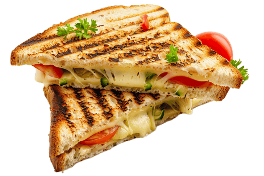 AI generated Grilled Cheese Sandwich with Melting Cheese png