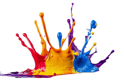 AI generated Colorful Paint Splashes png