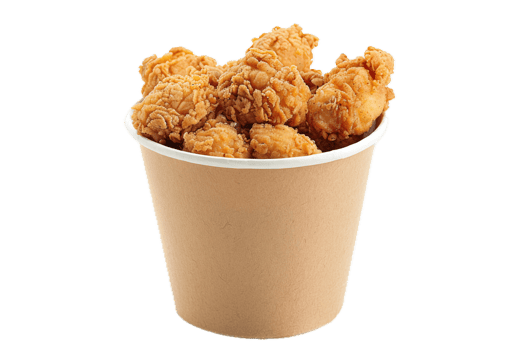 AI generated Crispy Fried Chicken in a Paper Bucket png