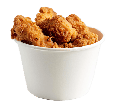 AI generated Crispy Fried Chicken in a Paper Bucket png
