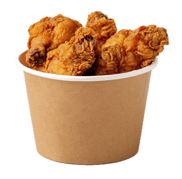 AI generated Crispy Fried Chicken in a Paper Bucket png