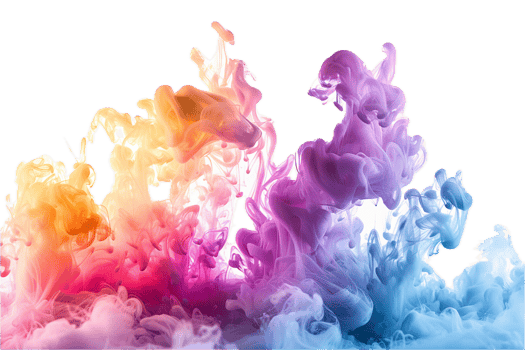 AI generated Abstract Colorful Smoke Waves png