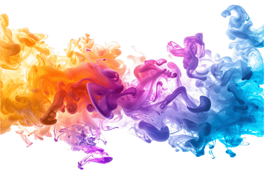 AI generated Abstract Colorful Smoke Waves png