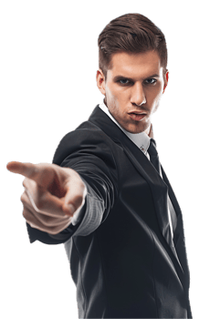 AI generated Businessman Pointing Finger Forward png
