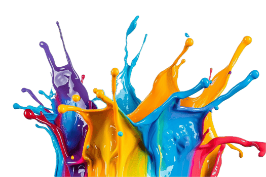 AI generated Colorful Paint Splashes png