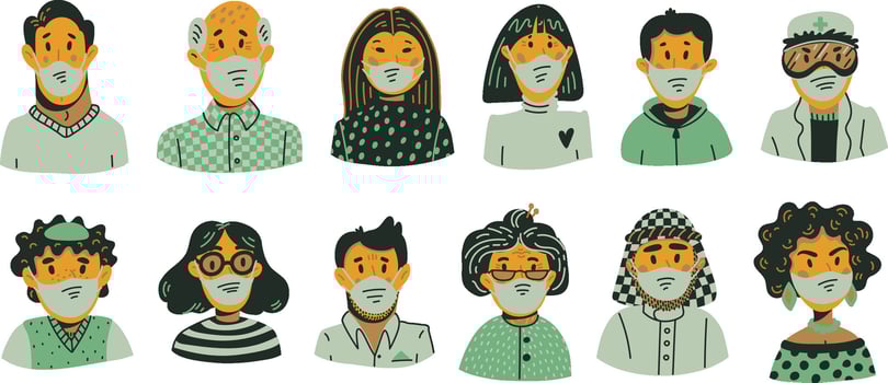Modern avatar collections vector