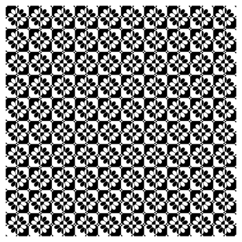 Retro Black and White Monochrome Daisy Flowers Sixties Pattern png