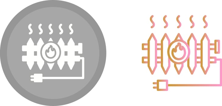 Heat Radiator Icon vector