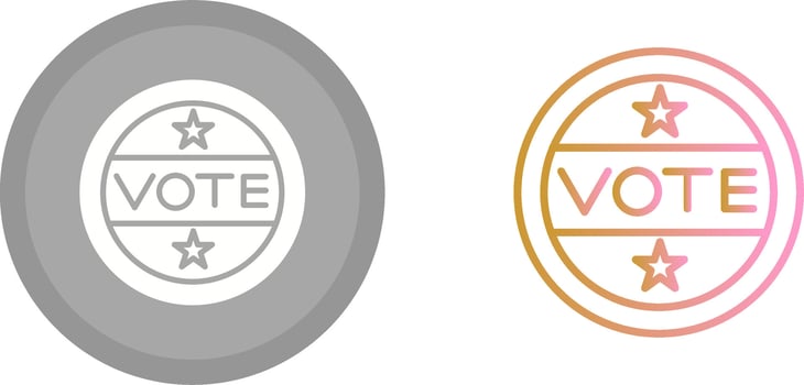 Vote Sticker Icon vector