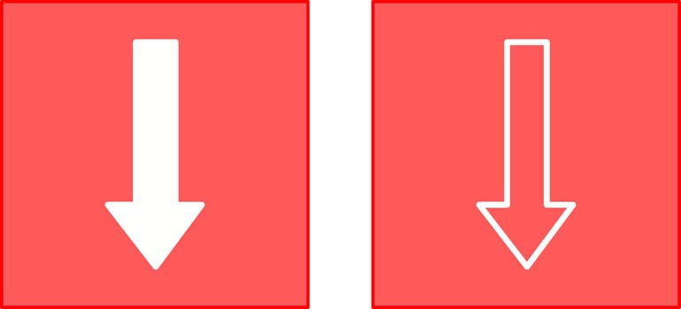 Arrow Down Icon vector