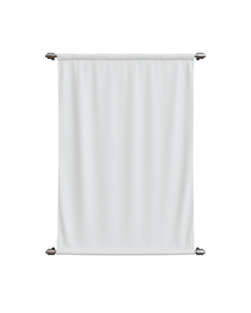 Textile banner mockup png