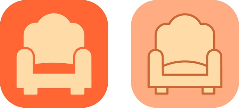 Single Sofa Icon vector