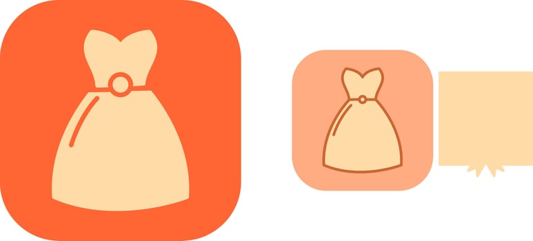 Cocktail Dress Icon vector