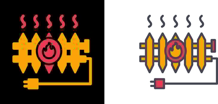 Heat Radiator Icon vector