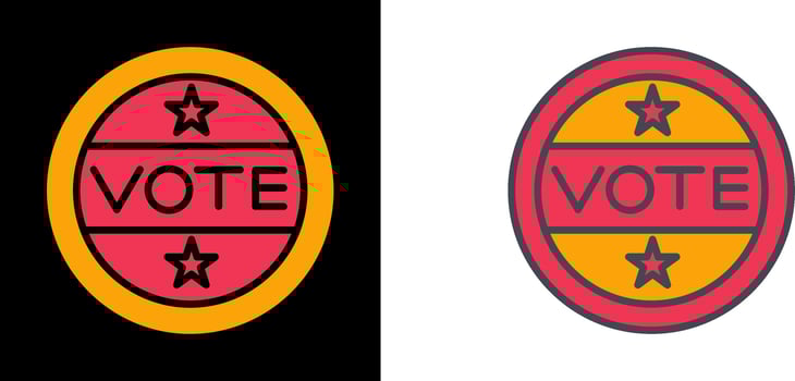 Vote Sticker Icon vector