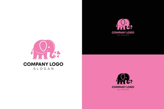 Elephant minimalist modern illustration logo design vector