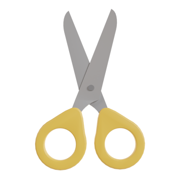 3d Scissors Illustration Icon png