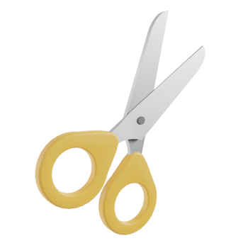 3d Scissors Illustration Icon png