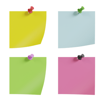 3d Sticky Notes Illustration Icon png