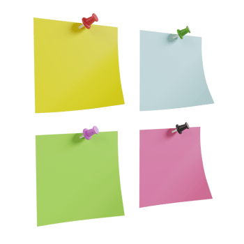 3d Sticky Notes Illustration Icon png