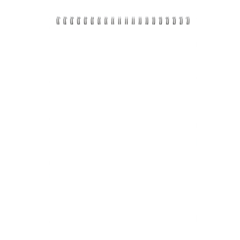 Blank and white notebook with spiral without background. Template for mockup png