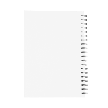 Blank and white notebook with spiral without background. Template for mockup png