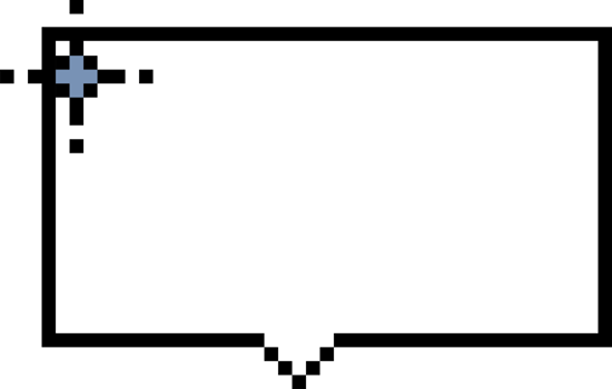 8bit retro game pixel speech bubble balloon icon sticker memo keyword planner text box banner, flat transparent element design png