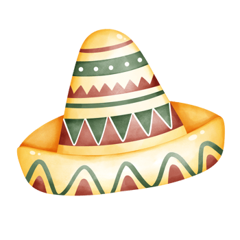 Illustration of Sombrero, Mexican Sombrero hat png