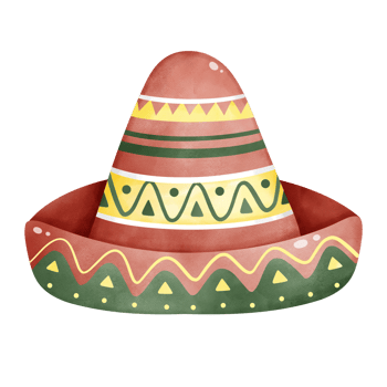 Illustration of Sombrero, Mexican Sombrero hat png