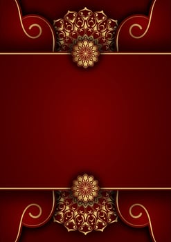 Luxury background with golden mandala ornament vector