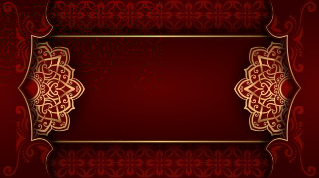 luxury background with golden mandala ornament vector