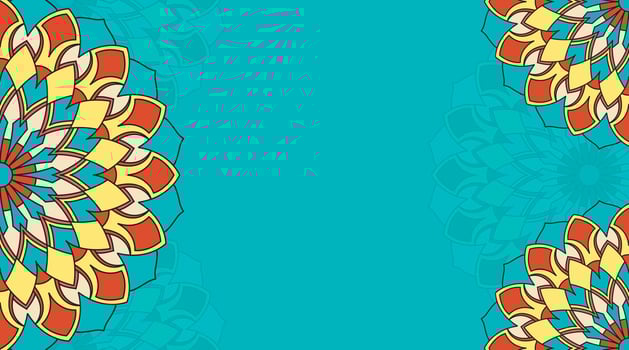 Vintage background beautiful ornamental mandala vector
