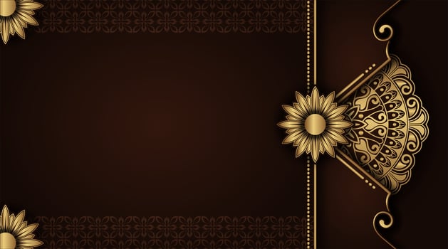 Luxury brown background with ornamental mandala vector