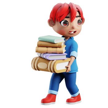 Bring Book 3D Icon Illustration for Web,App, etc png