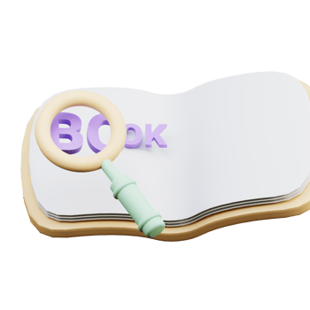 Search Book 3D Icon Illustration for Web,App, etc png
